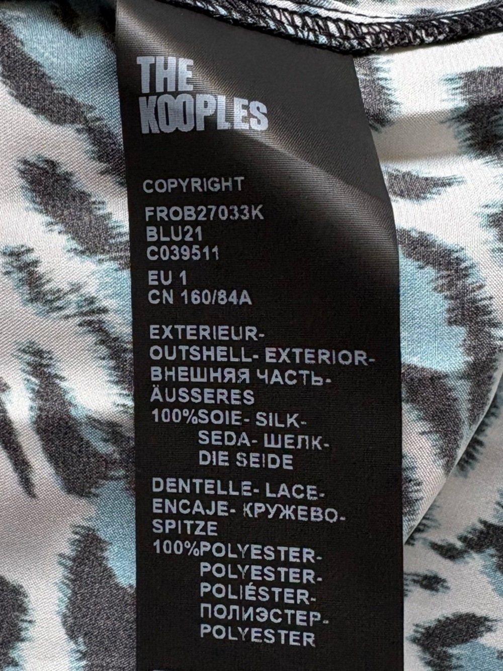 The Kooples 100% Silk Leopard Print Lace Slip Dress – Size EU 1 / XS-S – NWT - Picture 9 of 9